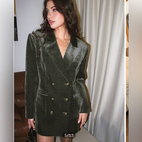 NWT Commense Retro Velvet Blazer Sz XS - Picture 3 of 5